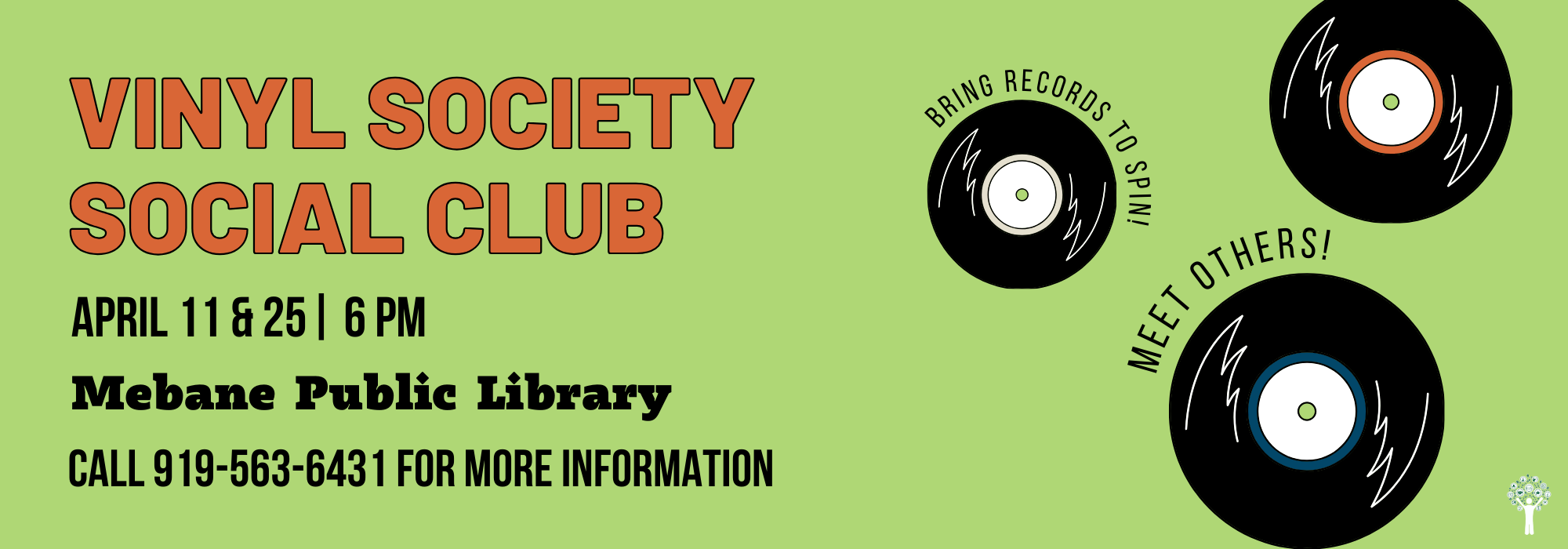 April Meb Vinyl Society Social Club banner