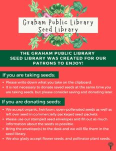 Seed Library donation rules