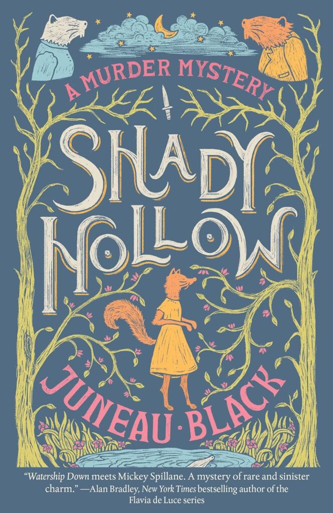 Cover of Shady Hollow. Fox in center, surrounded by trees.