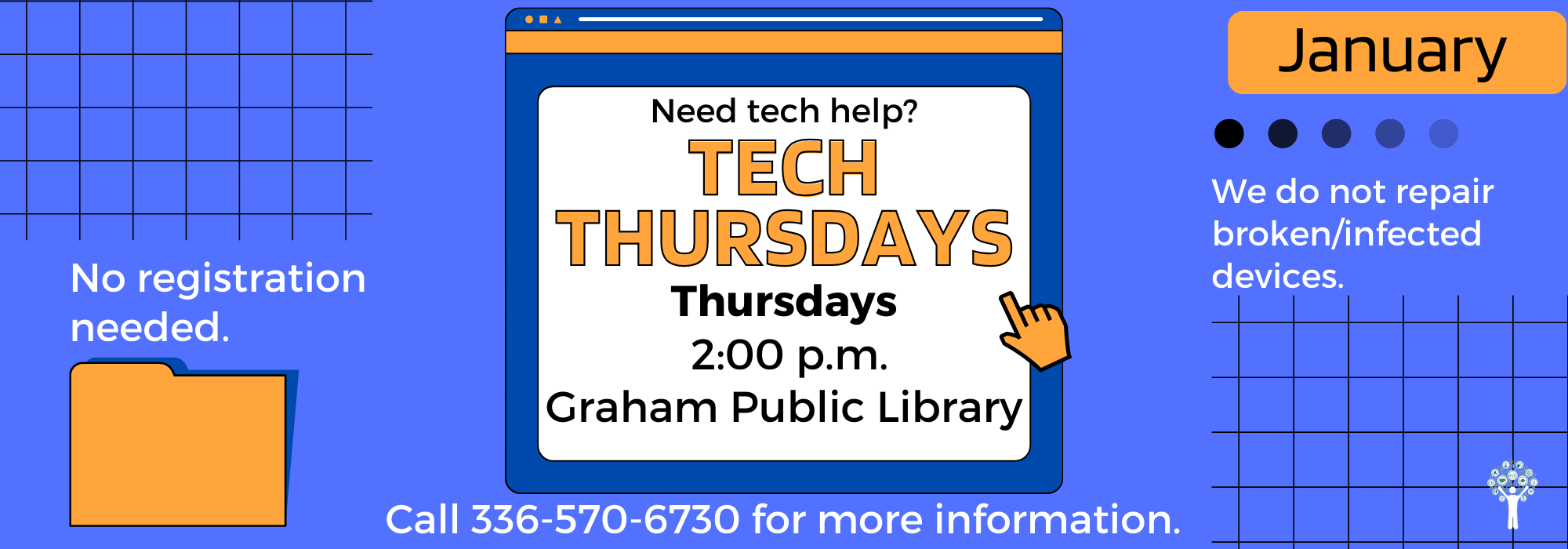 Thursday at 2 pm – Tech Tuesdays at Graham