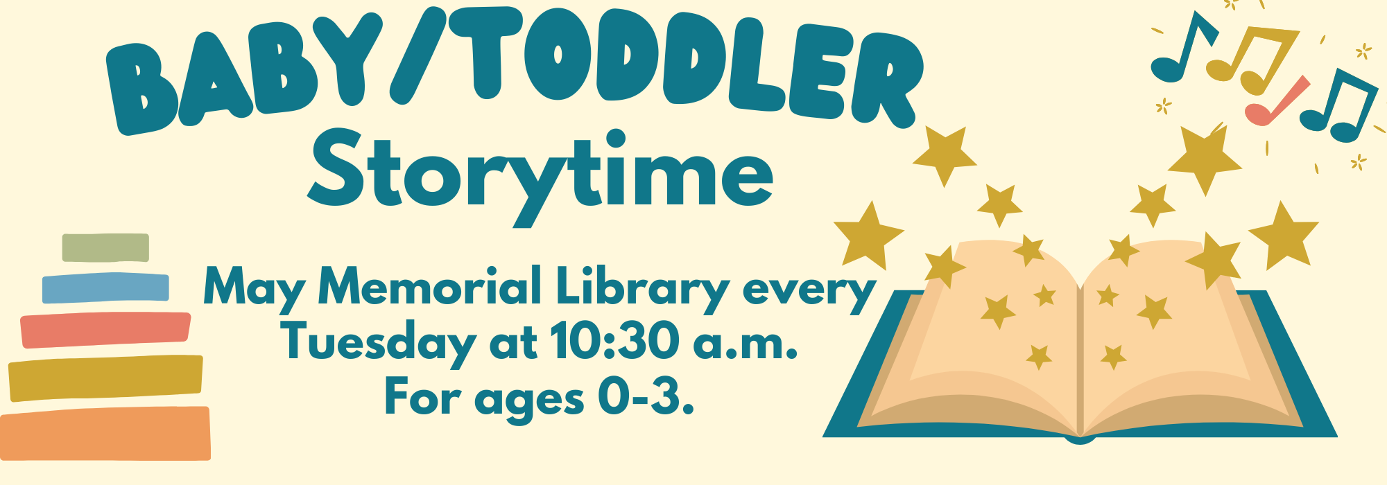 Tuesdays at 1030 am – BabyToddler Storytime at May Memorial