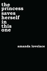 Cover of the princess saves herself in this one. Black cover, white text.