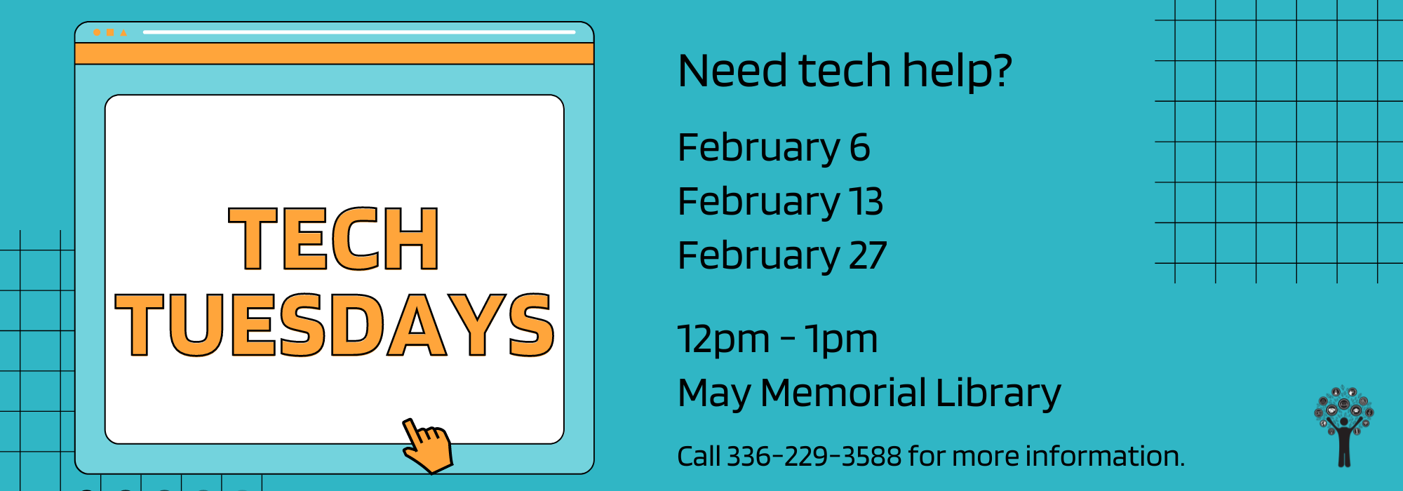2.6, 2.13, & 2.27 at Noon – Tech Tuesdays at May Memorial