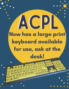 Large Print Keyboards Available