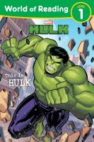 Cover of This Is Hulk. The Hulk dominates the cover, running towards you with brings and rocks flying behind him.