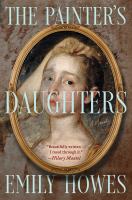 Cover of The Painter's Daughters. Painting in gold oval frame of woman looking straight at you.