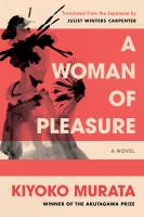 Cover of A Woman of Pleasure. Woman in traditional Japanese garb on a red and cream cover.