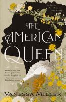 Cover of The American Queen. Silhouette of black woman with a flower crown and white blouse.
