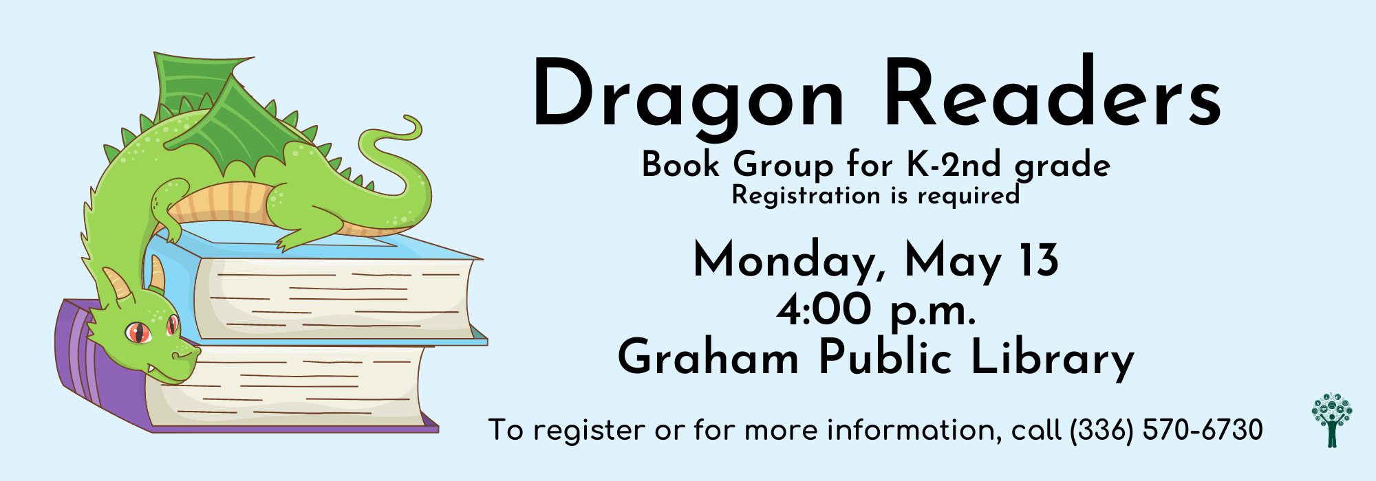 5.13 at 4 pm - Dragon Readers Book Group at Graham