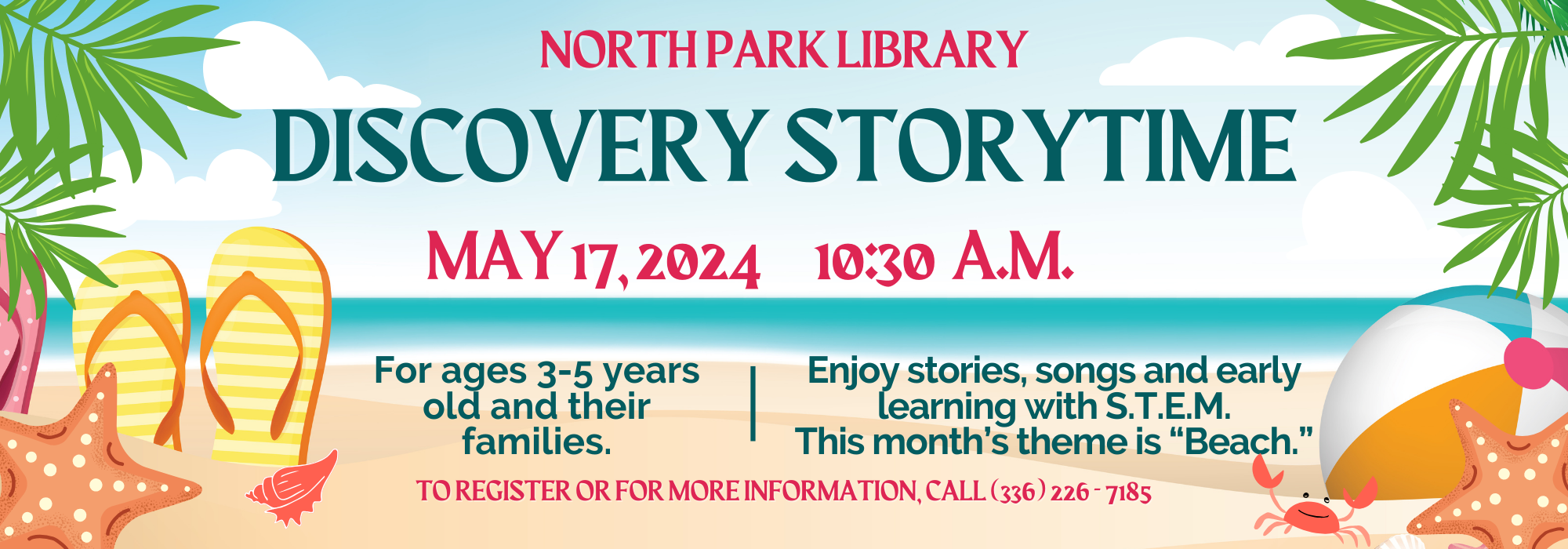 5.17 at 1030 am - Discovery Storytime at North Park