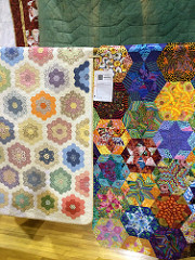 photos of quilts from Uncle Eli's Quilting Party