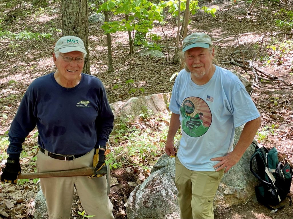 Volunteer Trailbuilders work at the Cane Creek Mountains Natural Area
