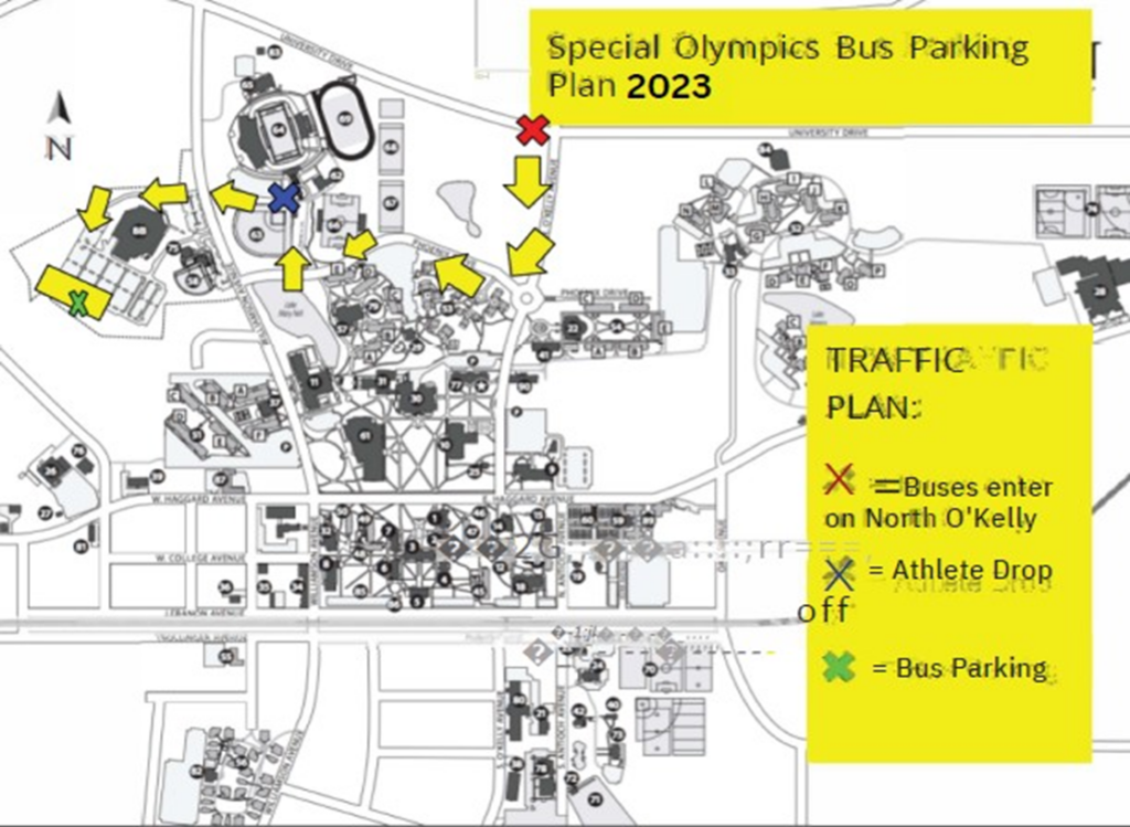 Special Olympics Bus Parking Plan