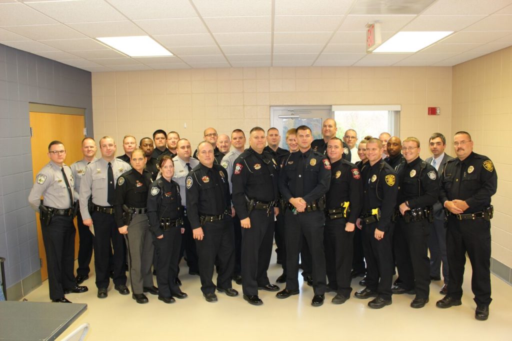 Graduation Ceremony held for 28 Local Law Enforcement Officers and EMS Staff who completed CIT Training in Alamance County.
