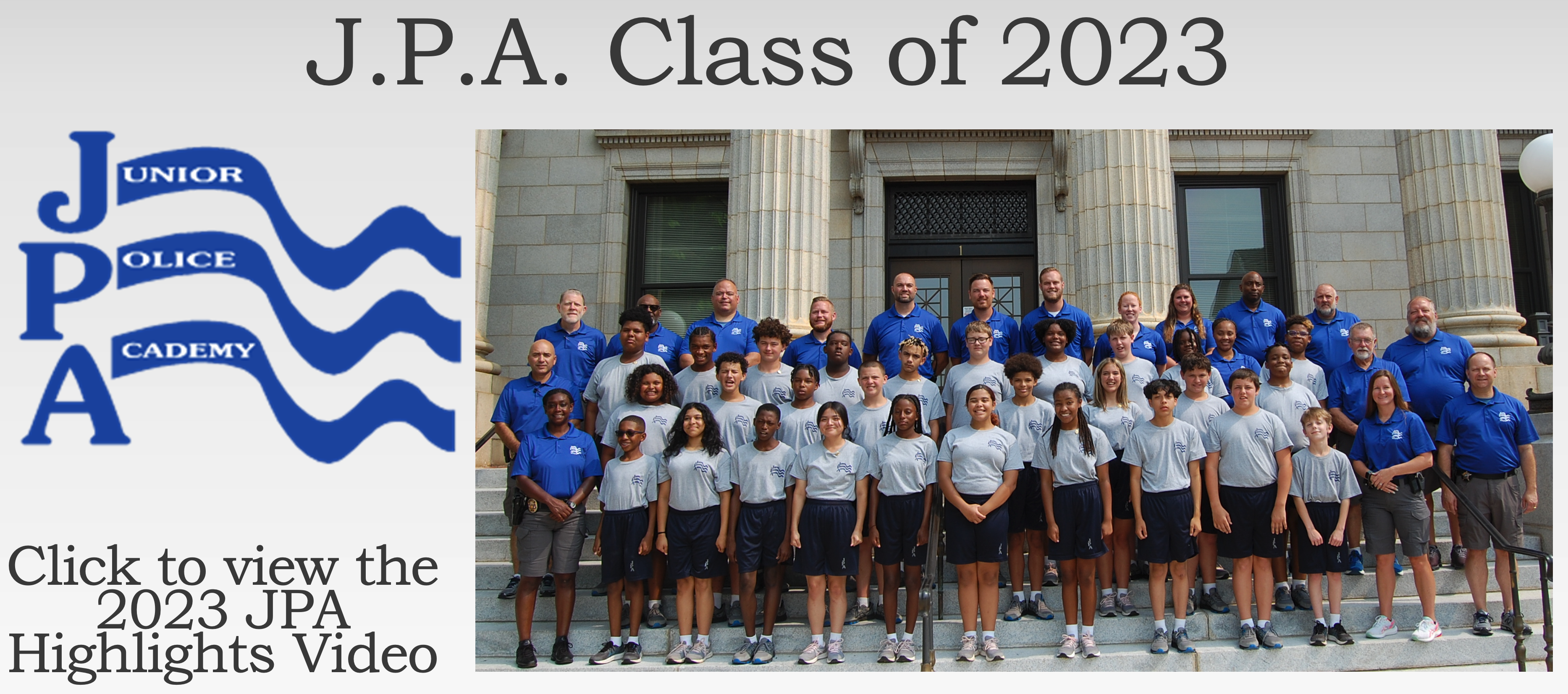 Picture of the Junior Police Academy Class of 2023