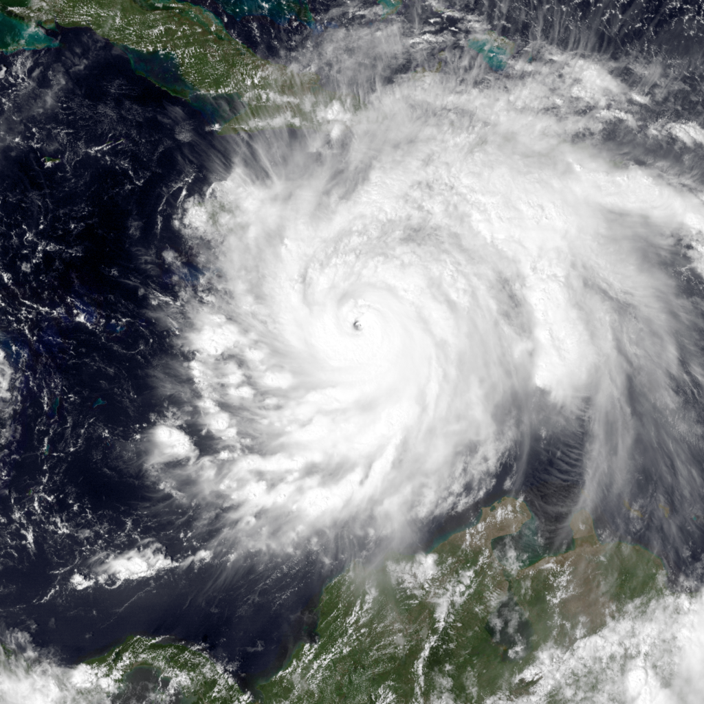 Hurricane Matthew satellite photo