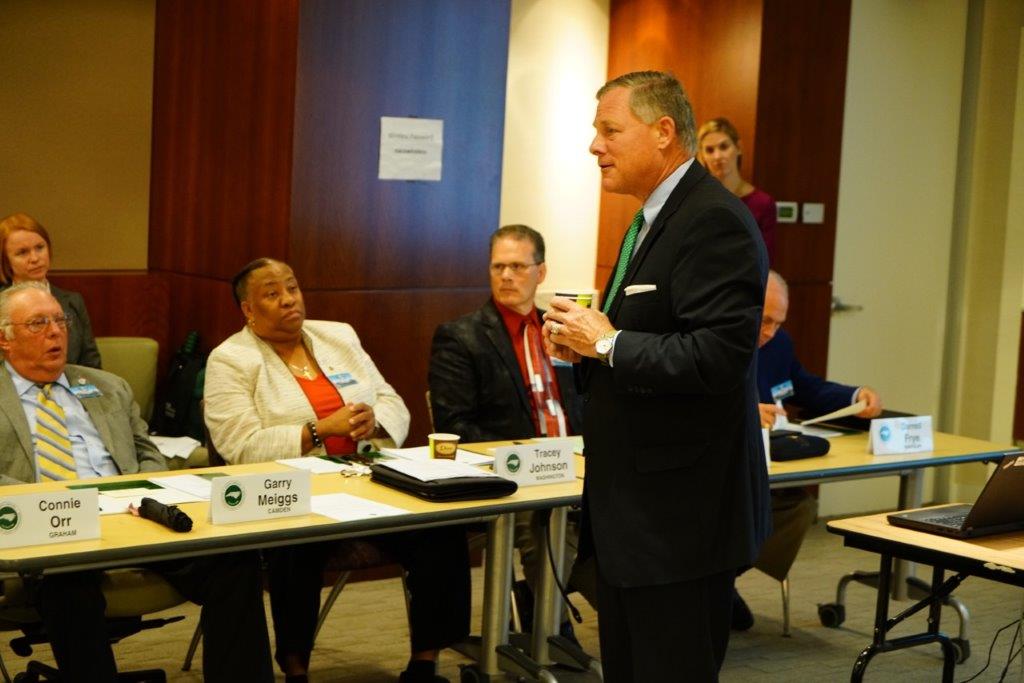 Senator Burr addressing the NCACC delegation