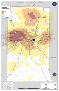 Map of Results of 2019 Broadband Internet Survey